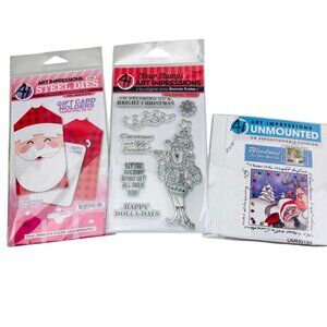 Art Impressions Christmas Ugly Sweater, Window To The World Stamp Die Set of 3